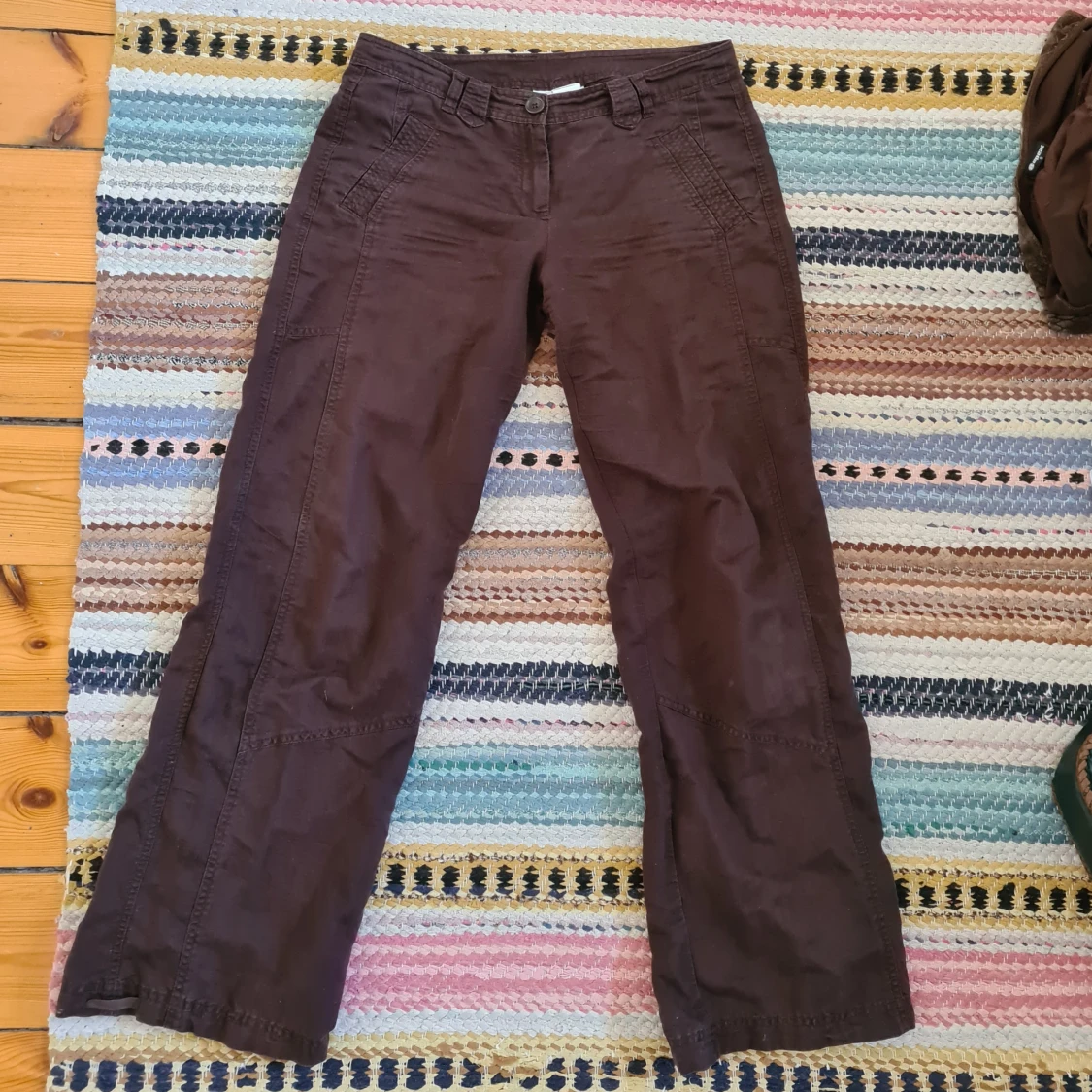 Bruna retro linnebyxor - 91