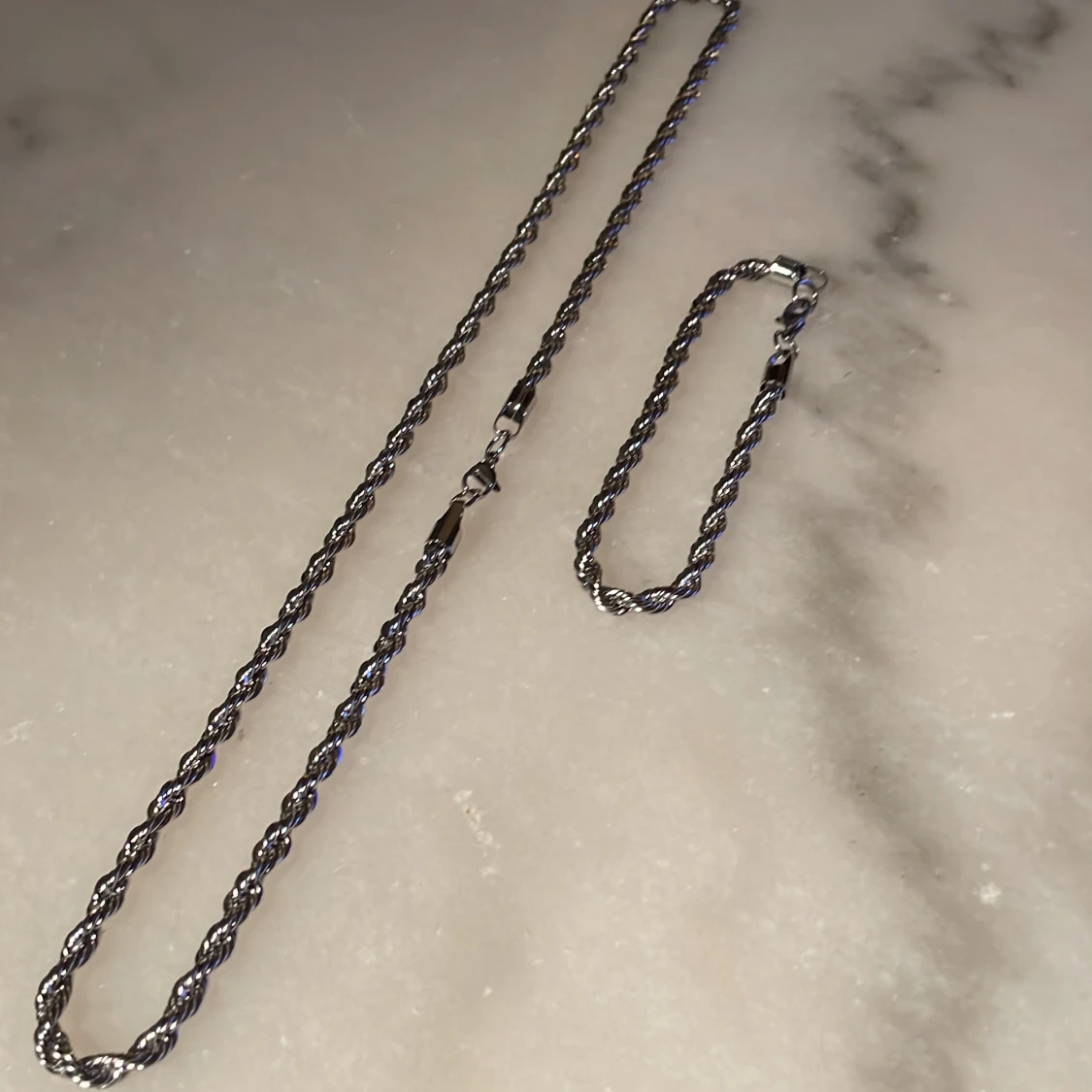 Rostfritt cordell halsband och armband - 91