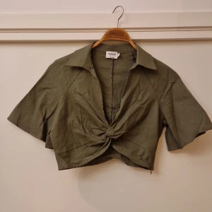 Cropped Front Tie Shirt - Cropped Front Tie Shirt