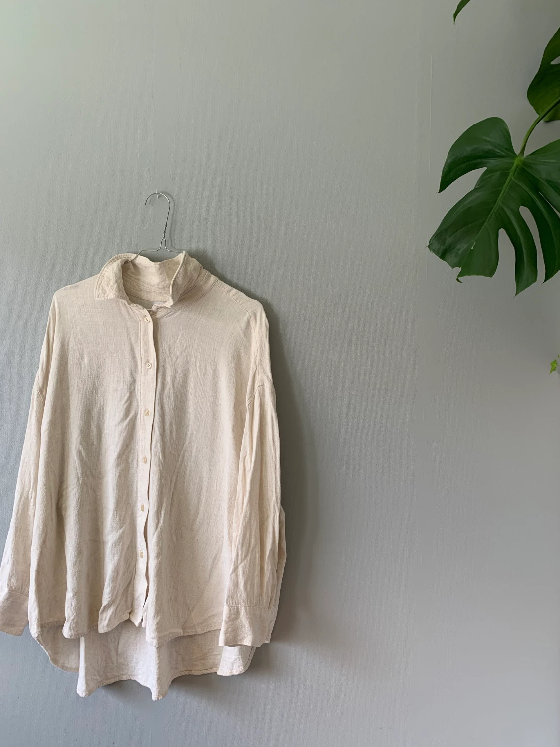 Oversized skjorta i linne