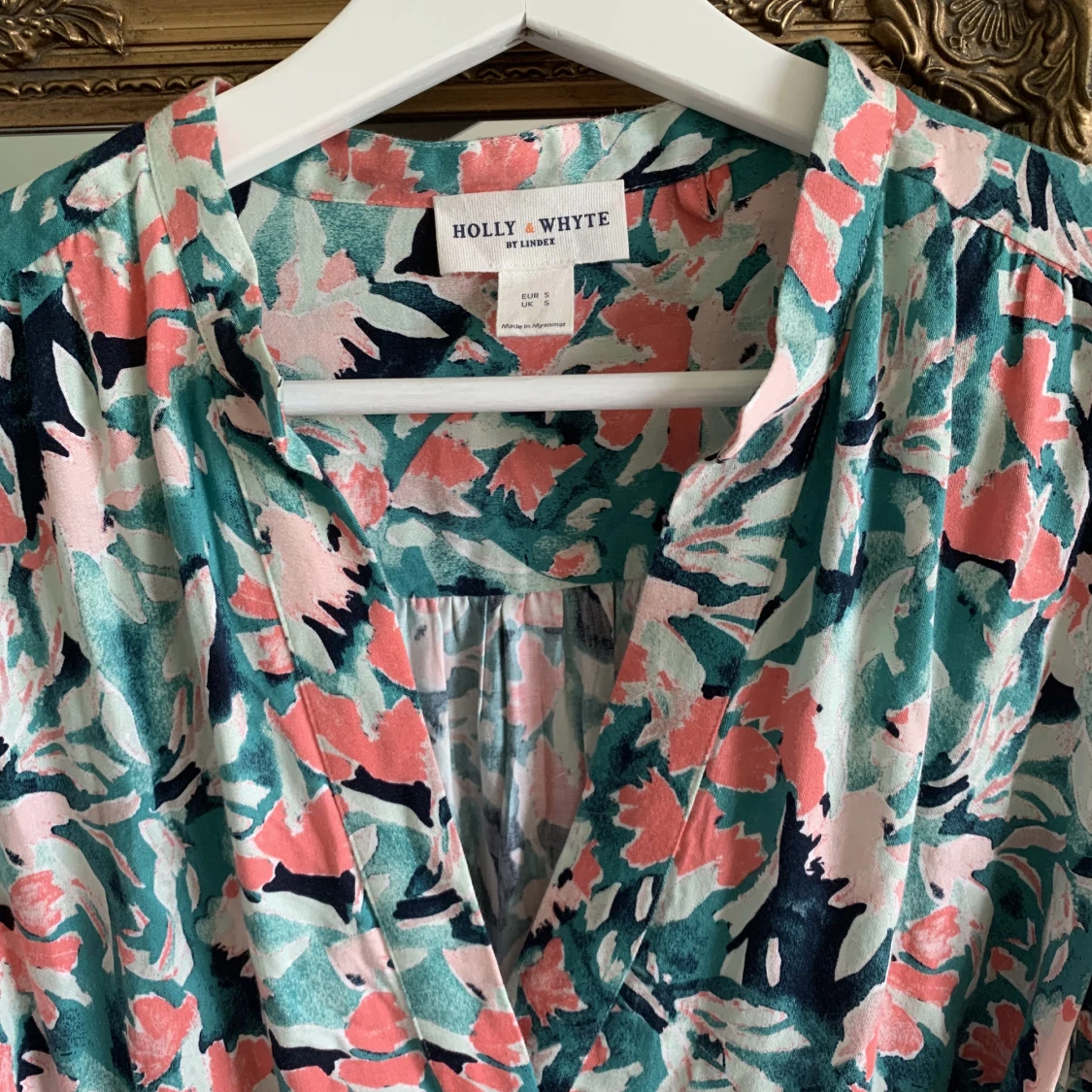 Mönstrad klänning i skön kvalitet - 91