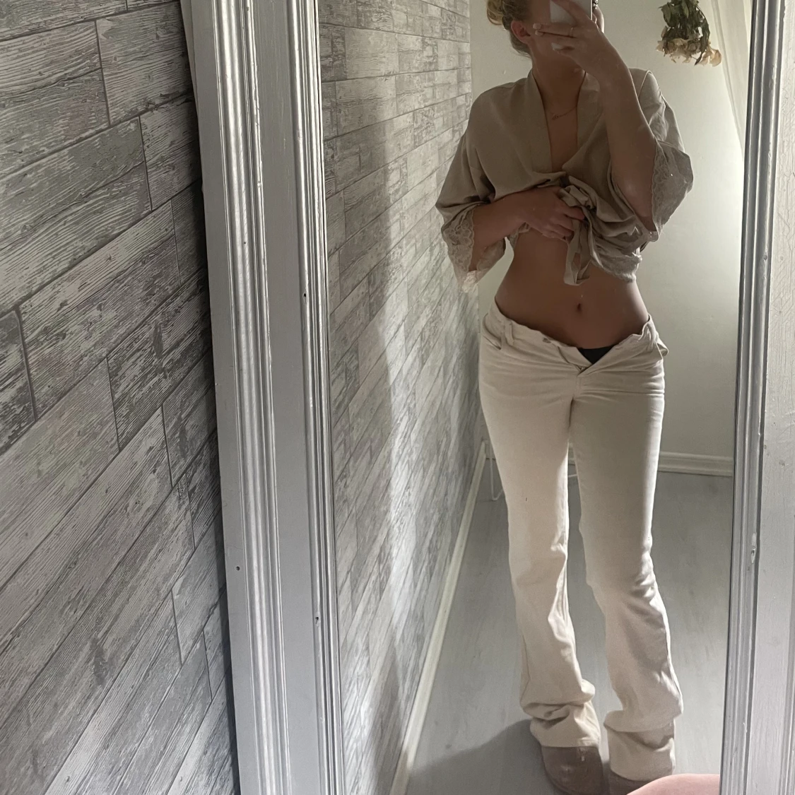 Lågmidjade bootcut jeans - 90