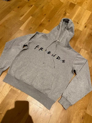 Hoodie HM stl.Xs - En jättefin hoodie från hm i storlek xs. Använd några gånger. Ena snöret har tappat metallen, annars är den i bra skick! Tryck:FRIENDS. Säljer pga stor garderobrensning. Kika gärna på mina andra annonser, säljer mycket. Samfraktar gärna.