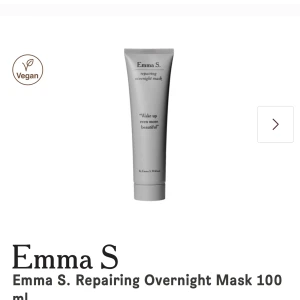 Emma S. Ansiktsmask  - Ansiktsmask (overnight) från märket Emma.S. Använd fåtal gånger, ca 80% kvar. Säljer pga har flera andra
