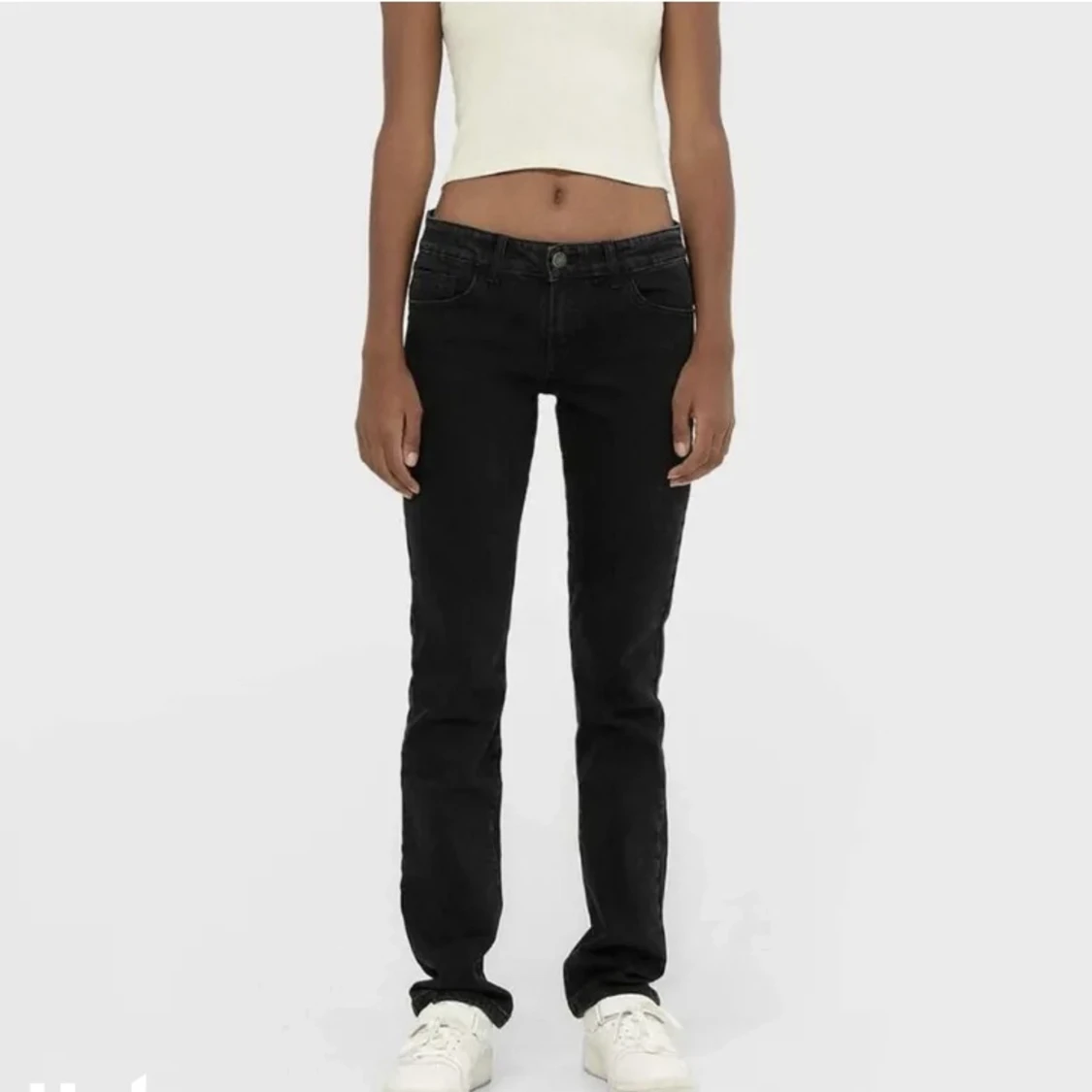 Lågmidjade svarta jeans 