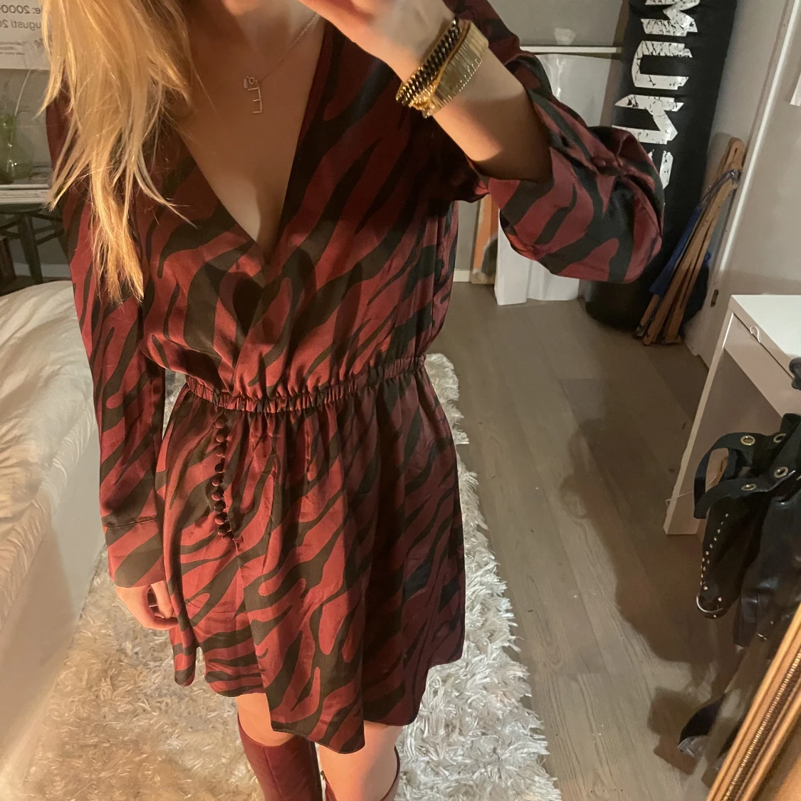 Zebra klänning från zara 