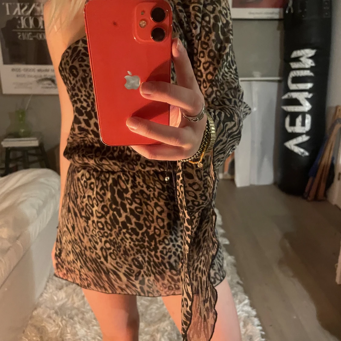 Leopard klänning  - 91