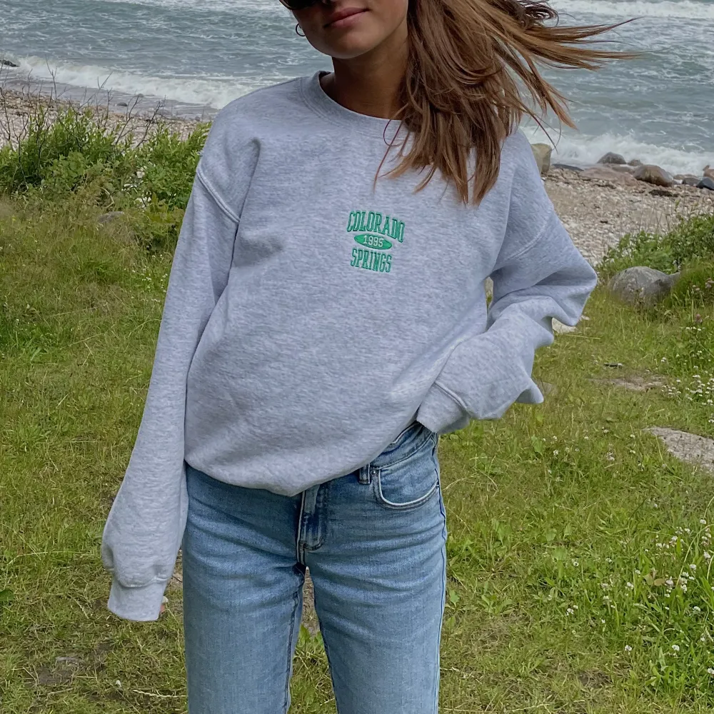 Collegetröja köpt på Urban Outfitters. Stl XS, men sitter oversized så mer som en S/M. Bra skick🤍. Hoodies.