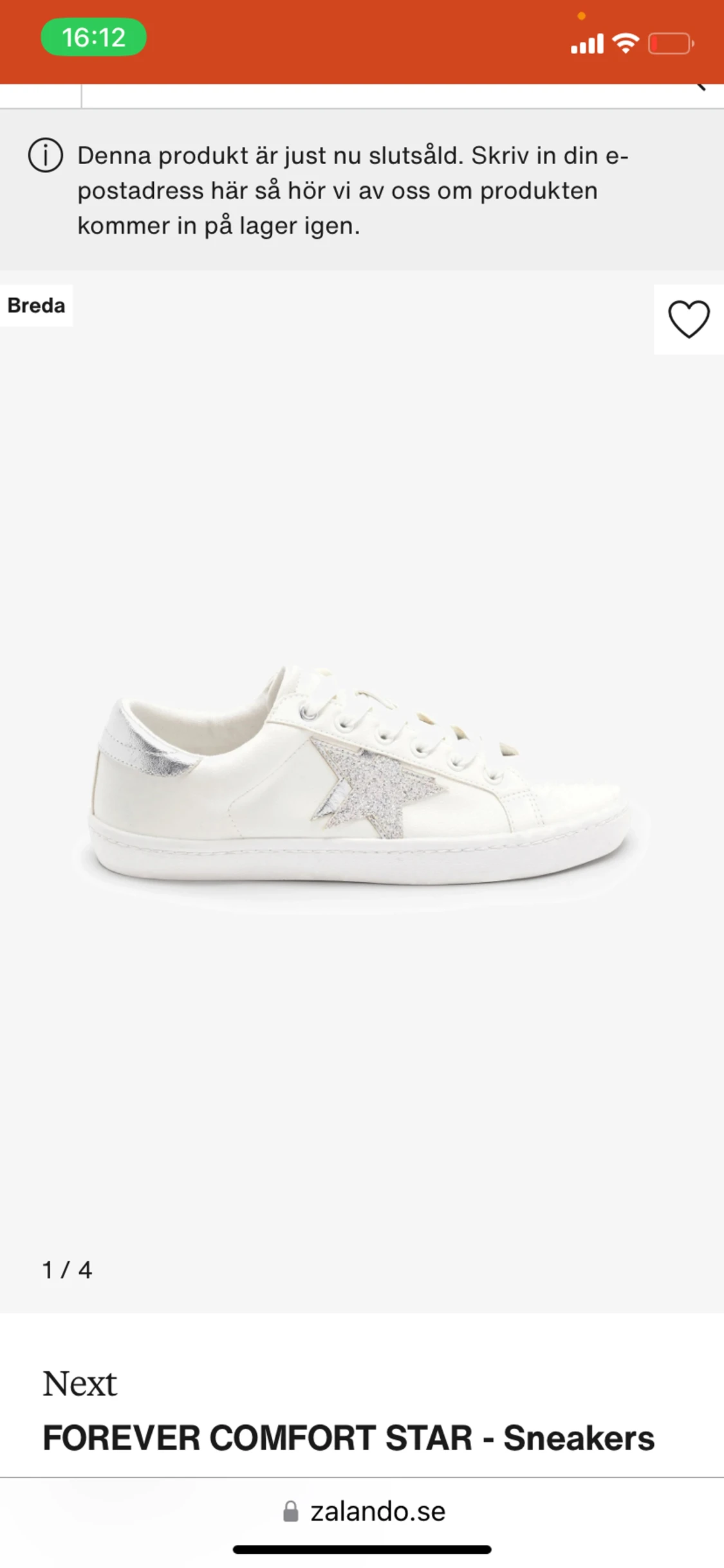 Vita sneakers med stjärna - 90