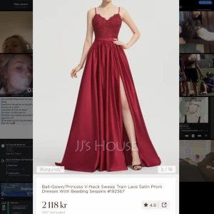 Balklänning från JJ’s House - Röd Balklänning från JJ’s House,  Endast testad då min bal blev inställd pga covid. Prislapp finns kvar och helt nyskick. Nypris:2118 Pris kan absolut diskuteras, vill verkligen ha den såld, tveka inte på att skriva!!