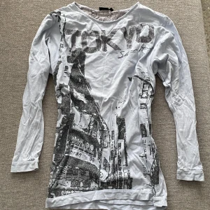 Söt långarmad  - Söt långarmad tröja blå/grå