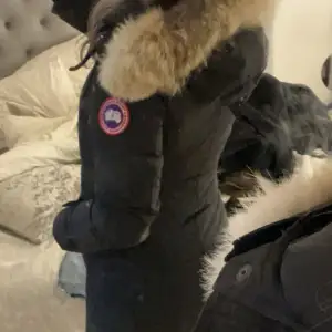 Svart canada goose jacka i modellen shelburne parka, jackan är köpt via Plick. Avtagbar päls. Bara att  skriva för bilder💕💕(jackan passar även en s, då den töjts ut efter kroppen) original pris 19 600. finns ett väldigt litet hål vid armen, knappt synligt