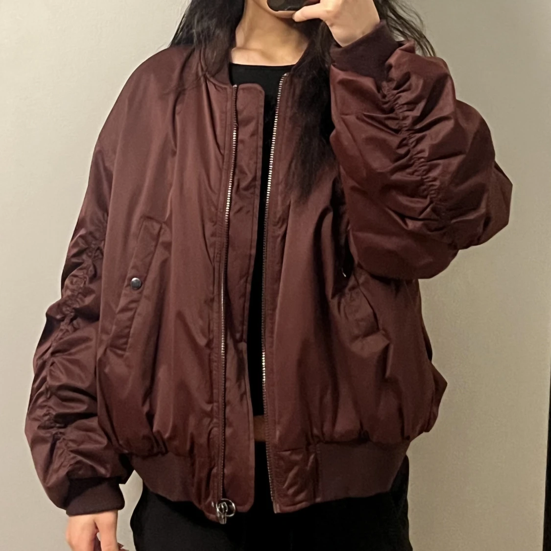 Oversized bomber jacket from zara