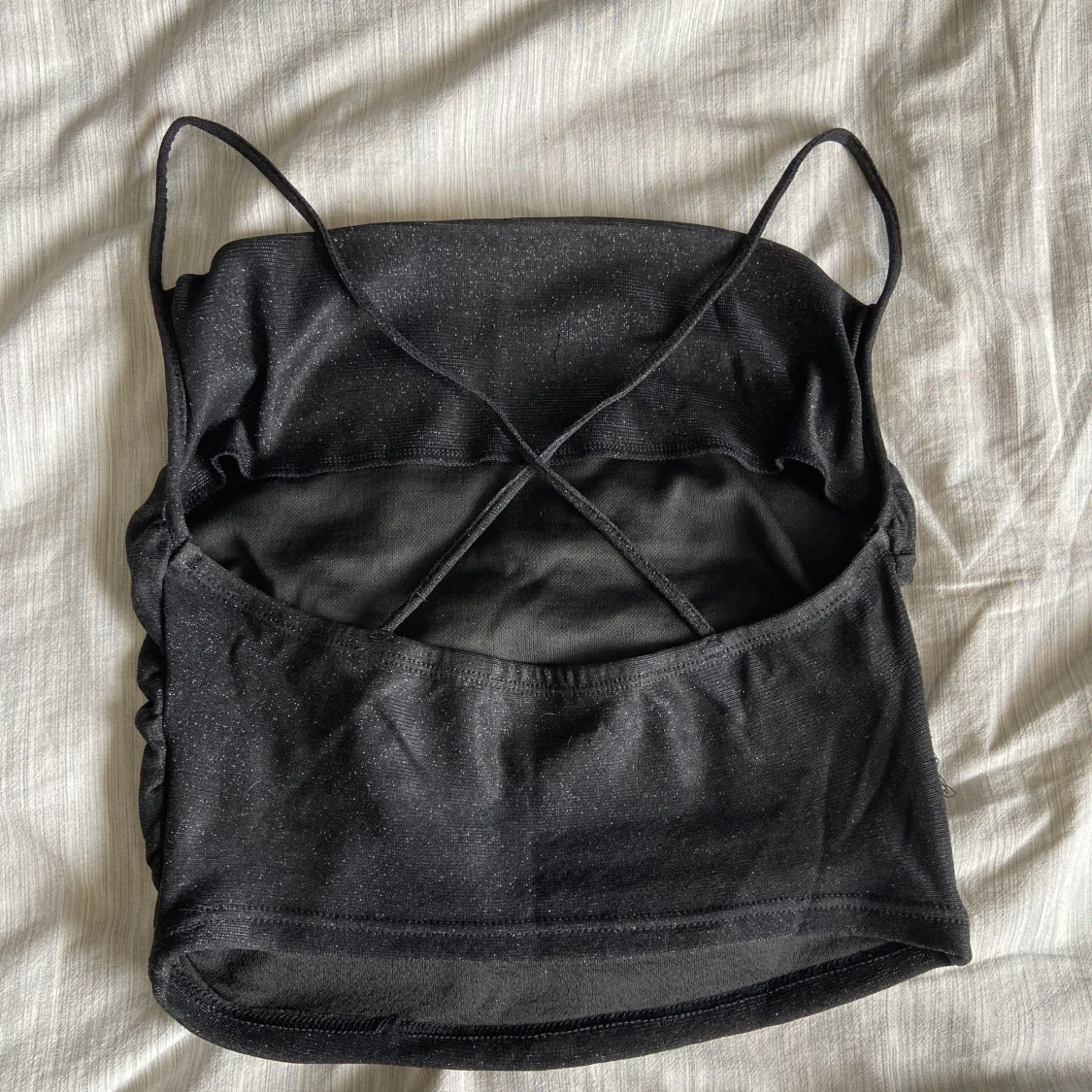 Svart glitterlinne  - 91