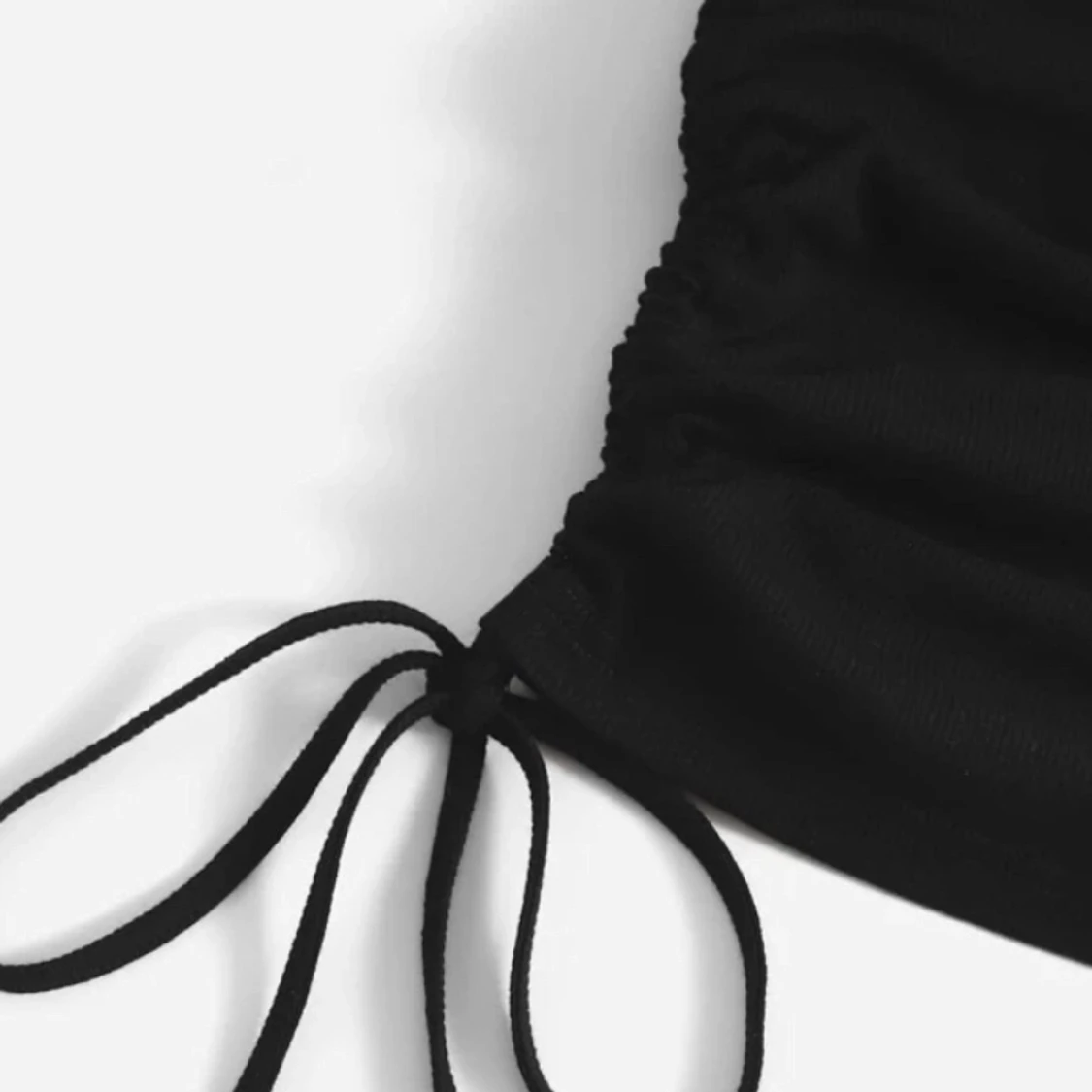 Shein knut rynkad svart klänning - 90