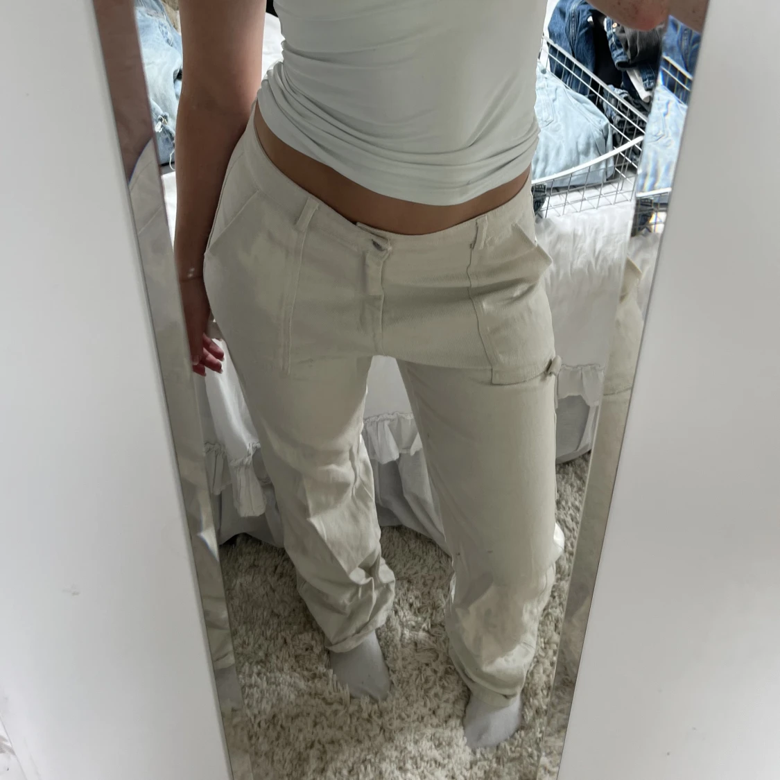 Beiga cargobyxor från H&M