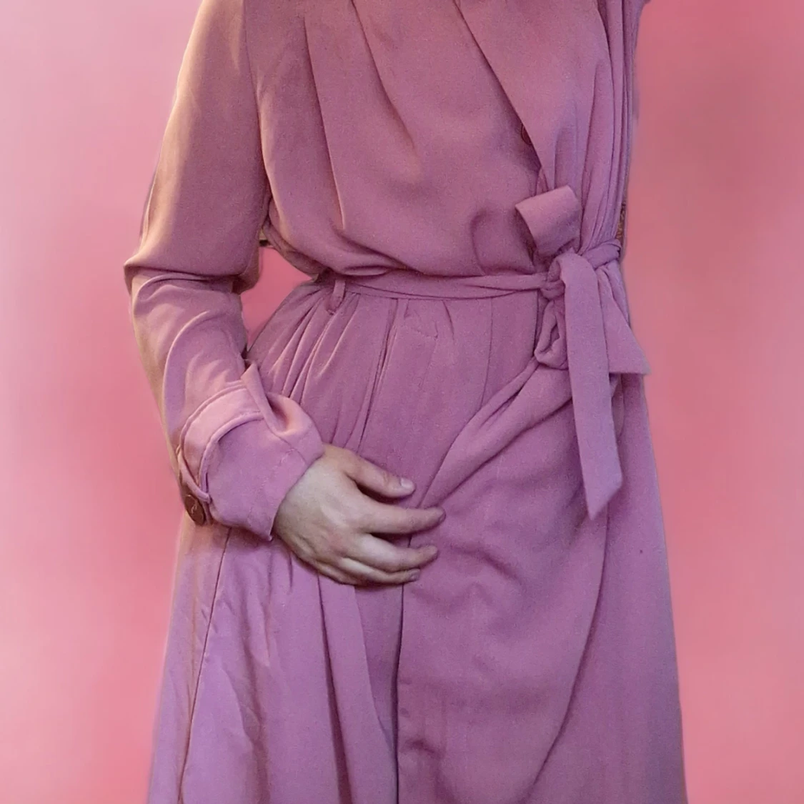 Underbar rosa höstkappa / kappa / trenchcoat - 91