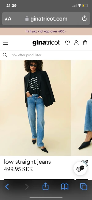 Jeans - Hyfsat lowwaist super fina jeans från Gina!! Använda en gång, köpta för 499 säljer för 199!!