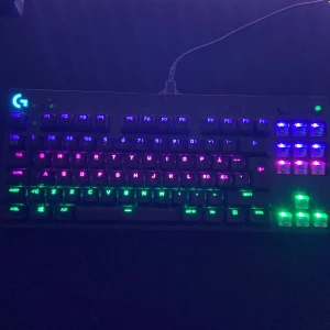 Logitech tangentbord/ blåa switched  - Väldigt härligt tangentbord för den personen som gillar snabba knappar och lätta tangenter 