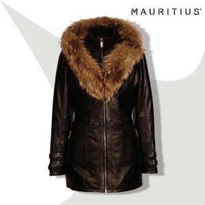 Luxury Winter Jacket - Genuine Leather & Real Fur  • Originally $450 USD from LA luxary brand Mauritius • Great condition, more photos available  • Size M 