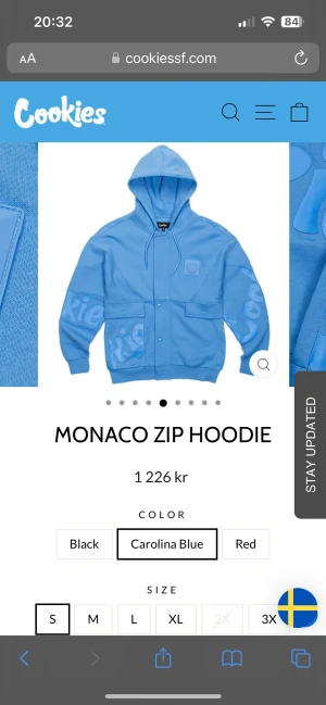 Hoodie från LA - Säljer en hoodie köpt i LA då jag inte fick använding av den(använd 2 gnr)