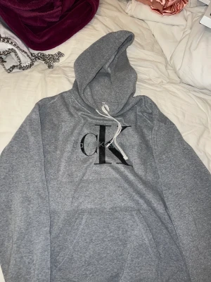 Ck hoodie - Säljer denna hoodie då den inte används på länge. Den är i bra skick och ser bra ut. Blivit lite nopprig