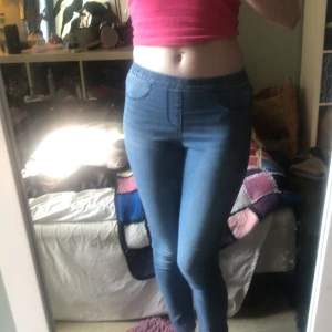 Blue jeans leggings  - Tight stretchy blue jeans leggings with kinda soft fabric. They have no zipper. I’ve had them for about 4 years but haven’t used them a lot. In great condition.