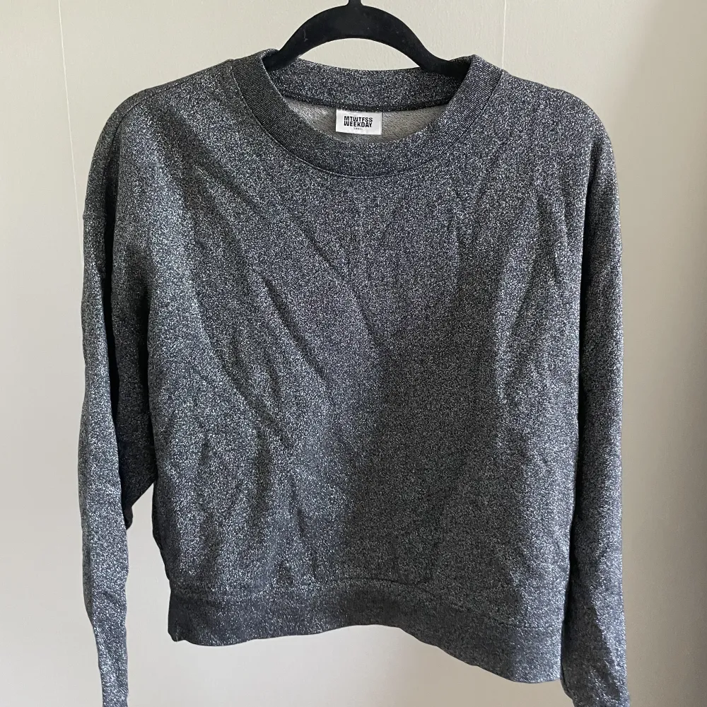 Glittrig oversized sweatshirt från weekday i storlek S. Bra skick. . Tröjor & Koftor.