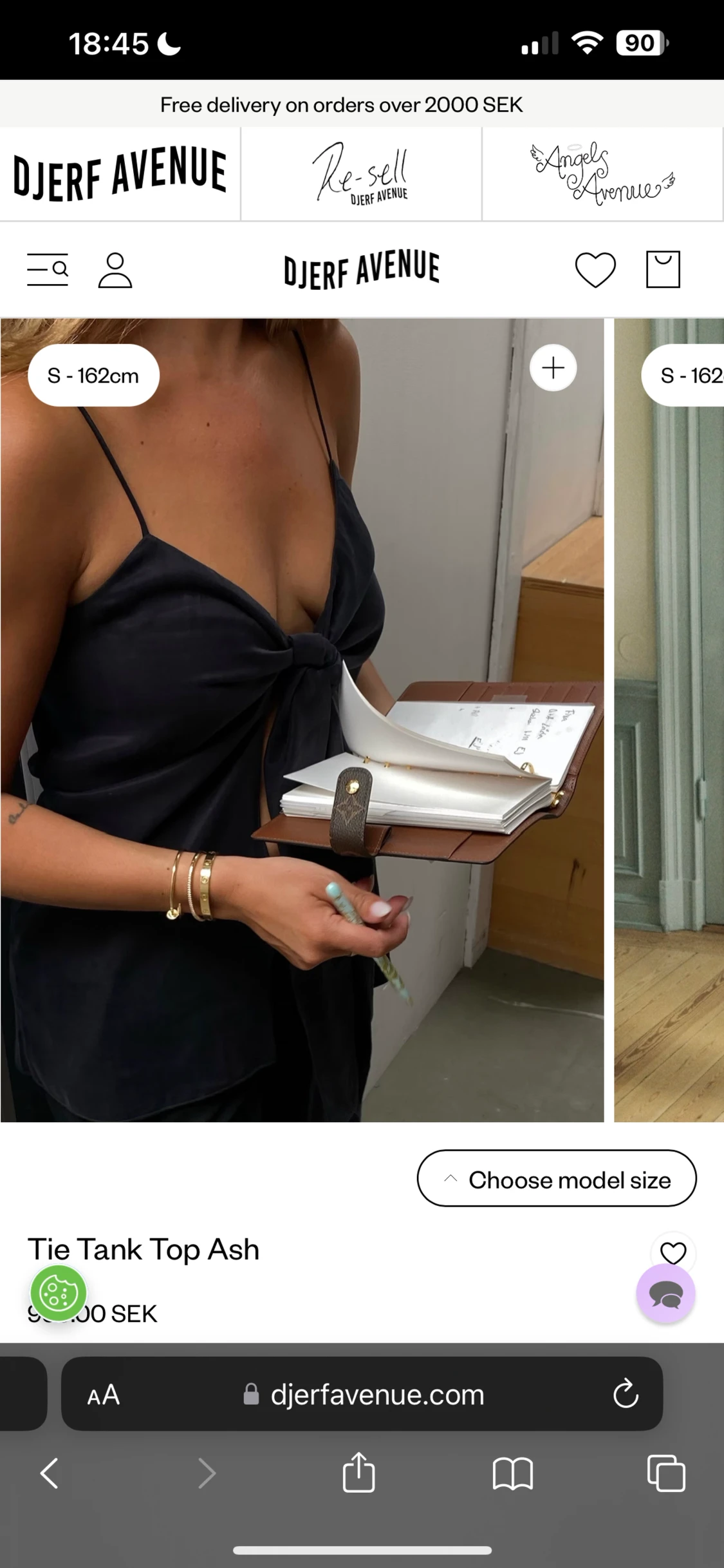 Matilda djerf tie tank ash  - 90