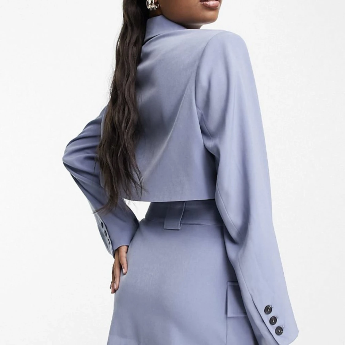 Ljusblå croppad kavaj - 91