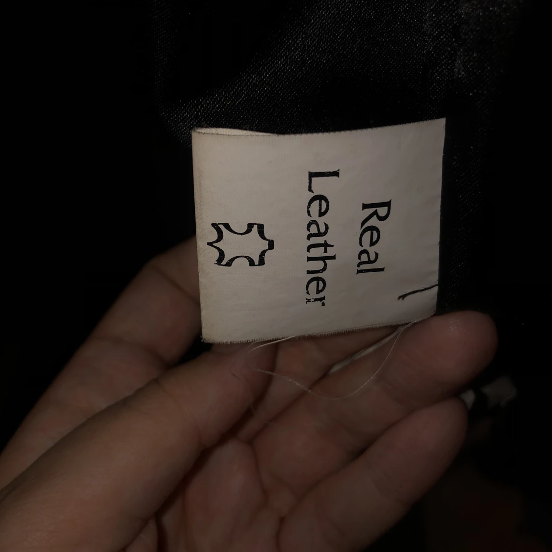 Skinnjacka äkta läder (svart) - 91