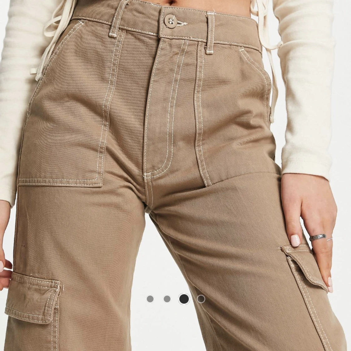 Bruna cargobyxor i strl S & M - 91