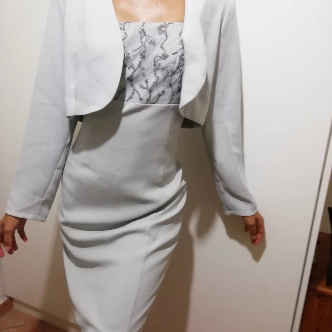 Gray dress with blaser - 91