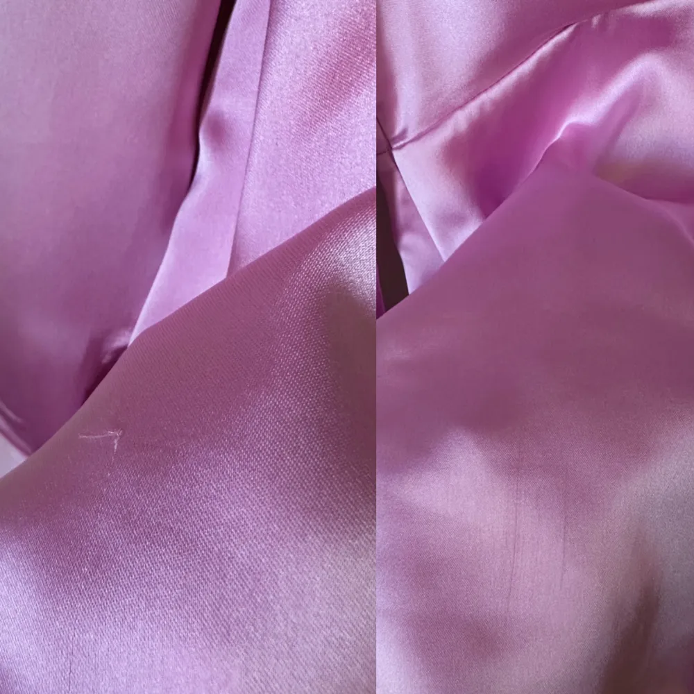 Superfin rosa klänning i satin från Zara! Använd ett par gånger och har därmed råkat dra upp några trådar, vilket ni ser på bild 3. Dom syns knappt när man bär klänningen och är fortfarande i toppen skick! 💕 Nypris: 399kr Mitt pris: 250kr. Klänningar.