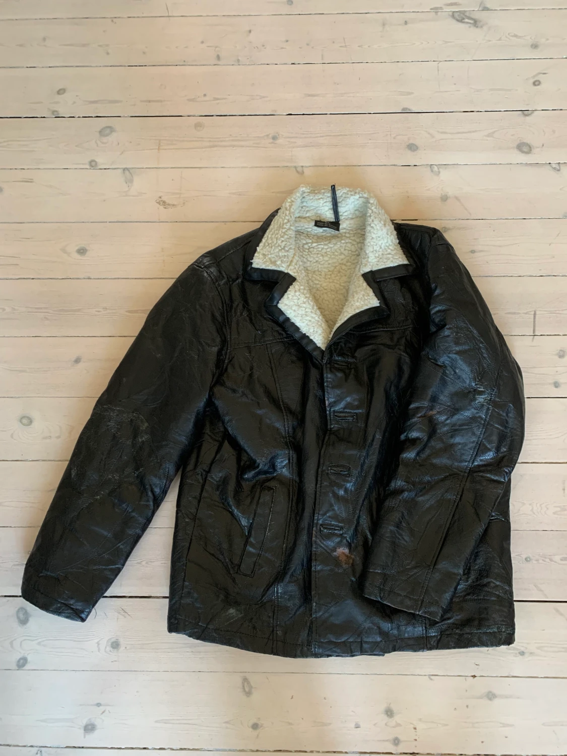 Skinnjacka vintage XL