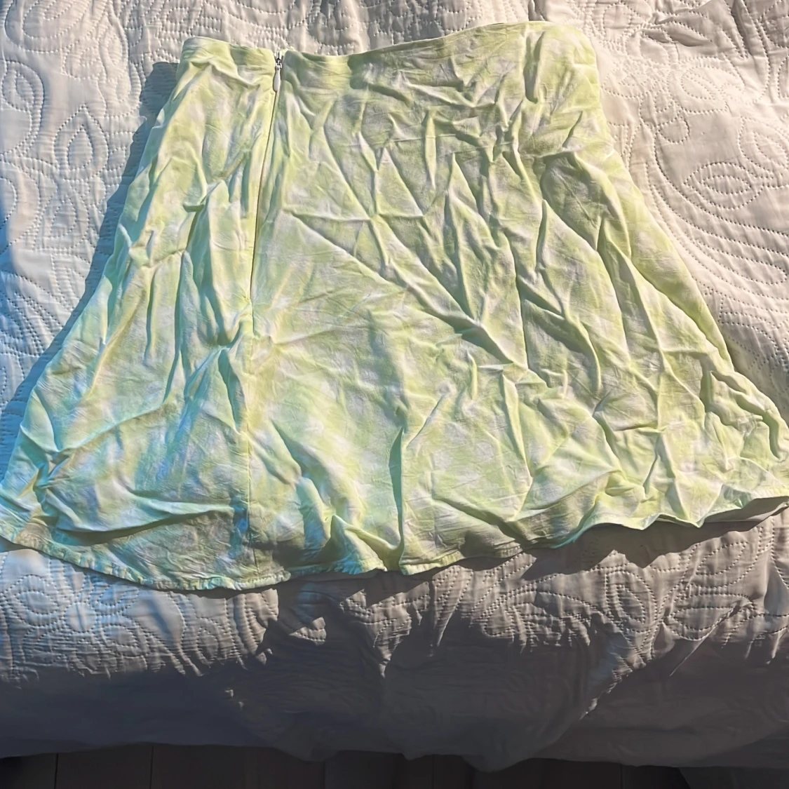 Grön/vit rutig kjol - 90