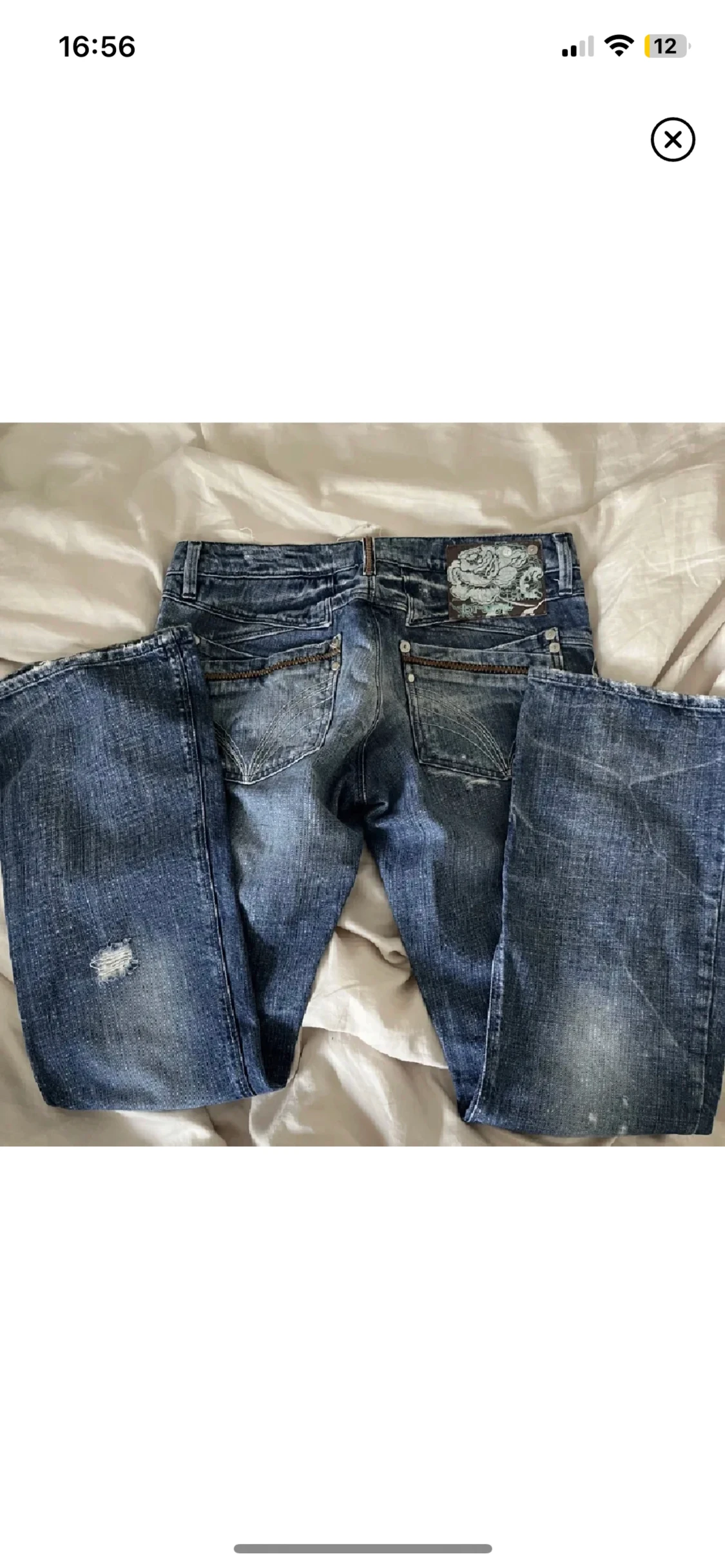lågmidjade jeans  - 90