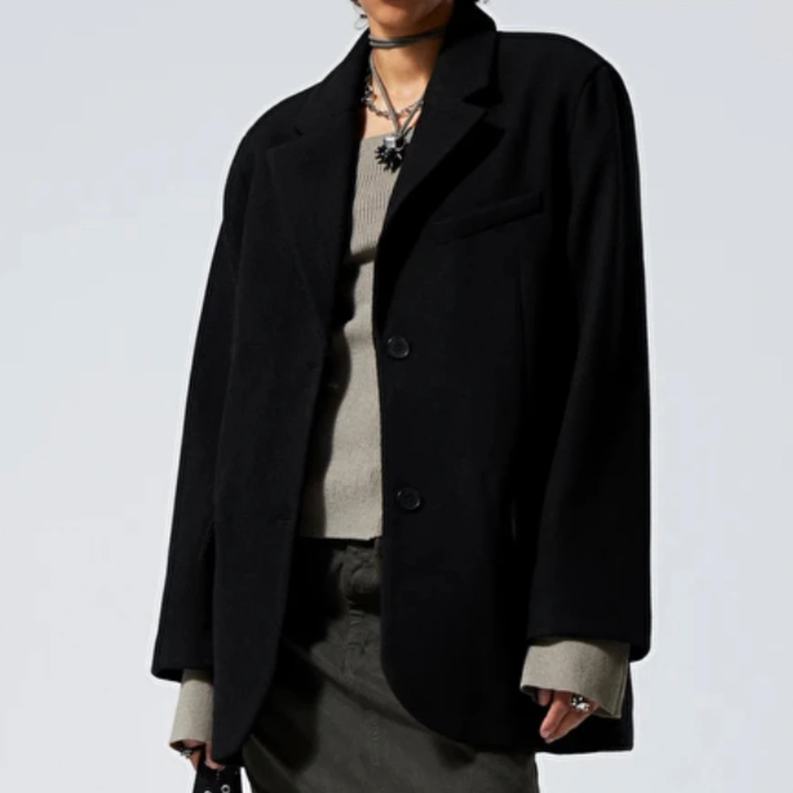 Kort kappa/ullkavaj från Weekday