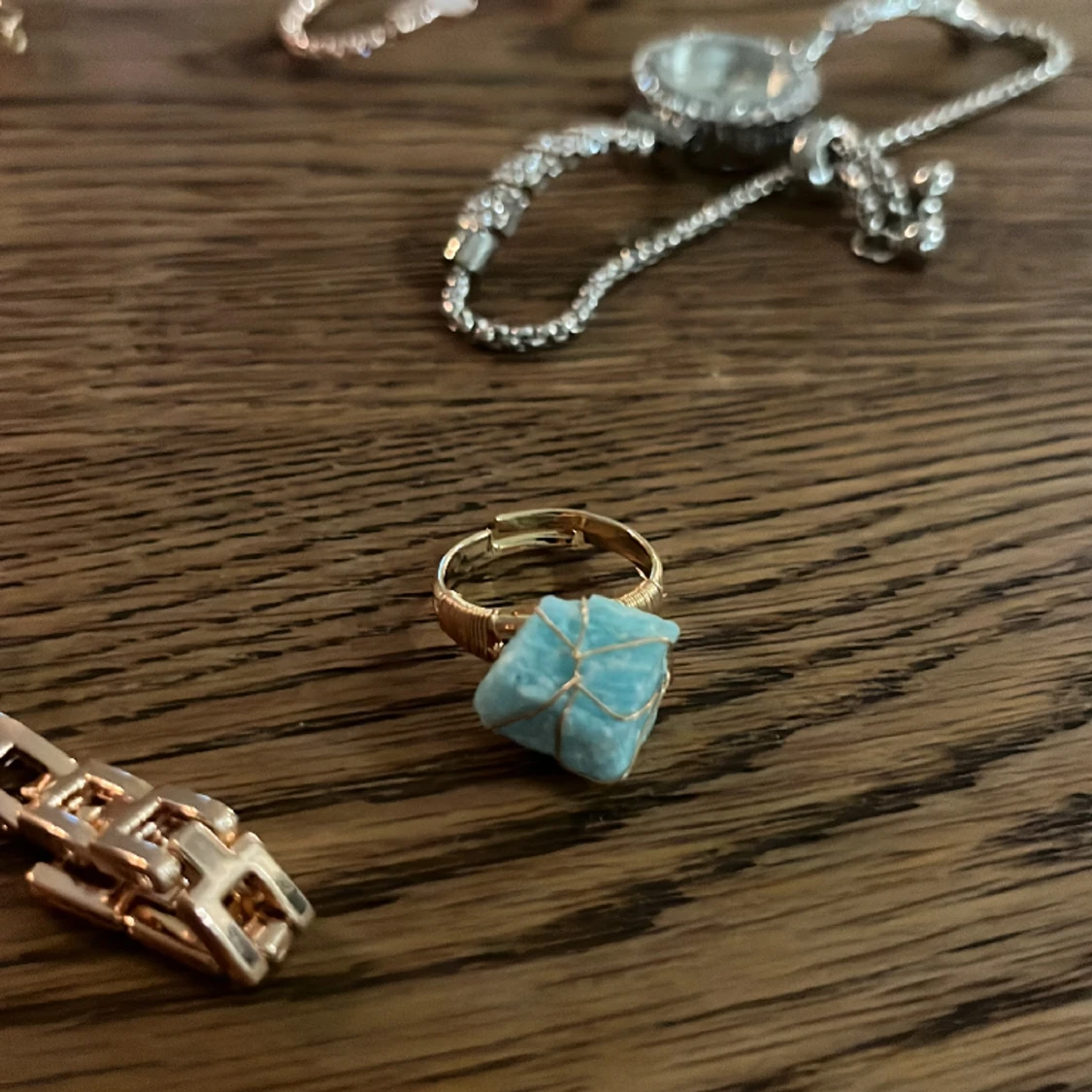 Kristallturkos ring - 90