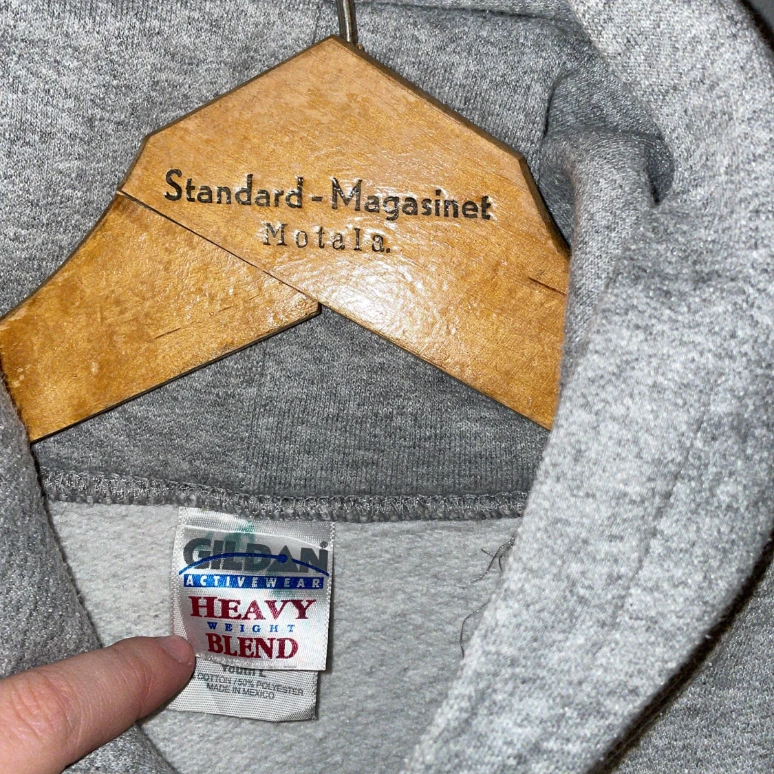 Grå vintage hoodie - 91