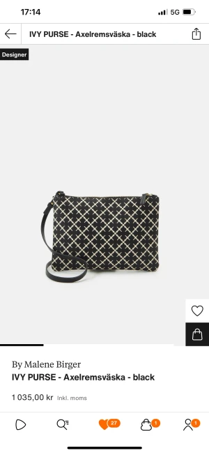 Axelremsväska från malene birger  - Säljer denna väska som jag endast använt en gång, därför nyskick. Köpte för 1 035kr på zalando!!