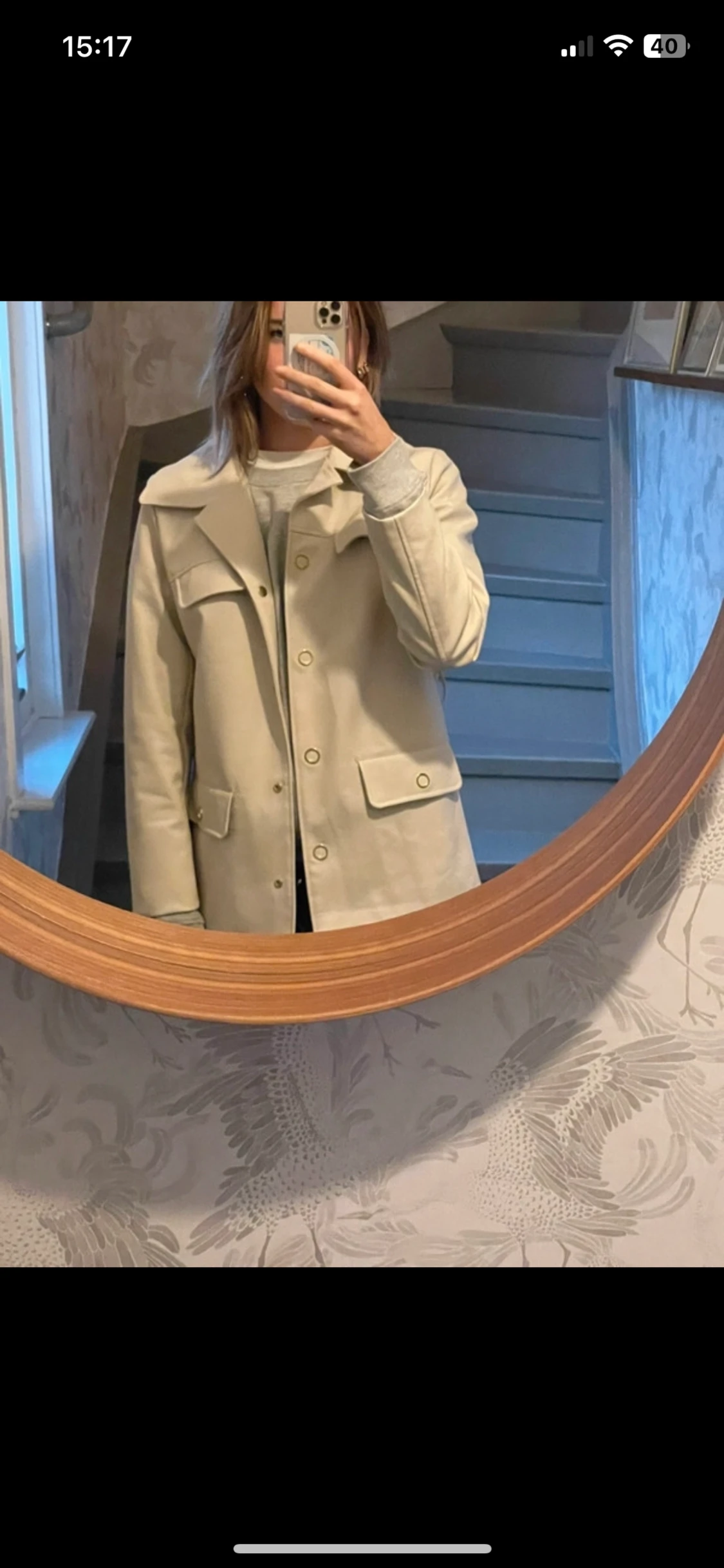 Fake skinn jacka- Beige