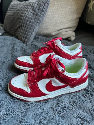 Nike Dunk Low Next Nature Gym Red - Strl 38, används Max 3-5 gånger! Inget att anmärka på mer än lite smutsfläck som lätt går att torka bort.