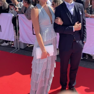 Balklänning  - En blå superfin balklänning. 