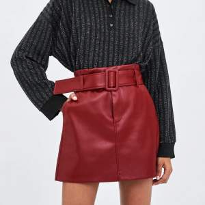 ”Skinn”kjol från ZARA i fakeskinn! Väldigt sparsamt använd och inga anmärkningar 