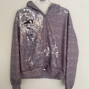 zip hoodie med rhinestones, stl M