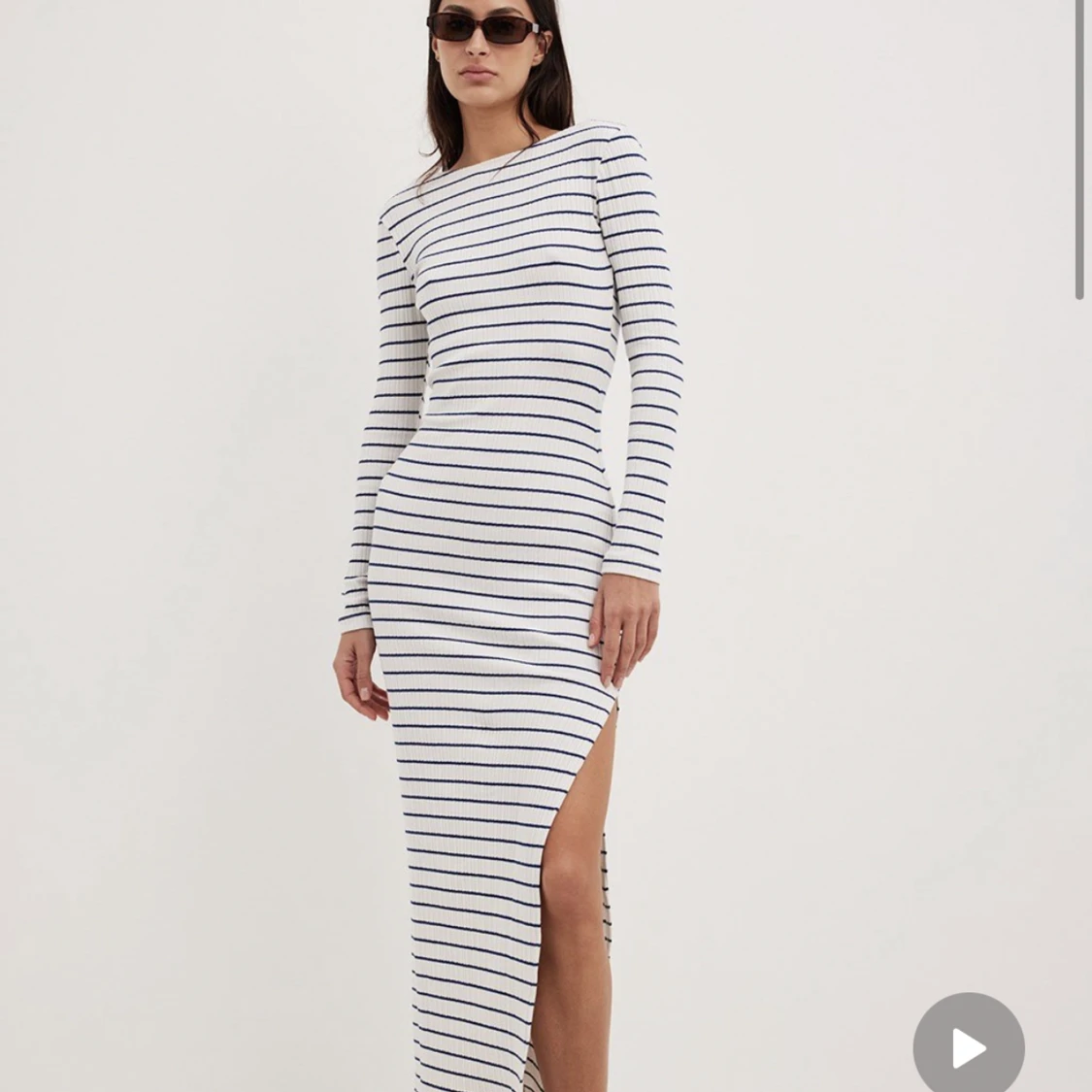 Randig långklänning  - 90