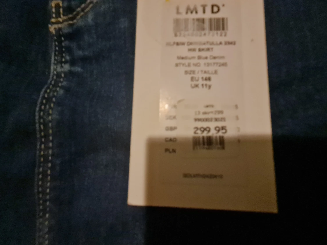 Jeans kjol strlk 146-152 - 90