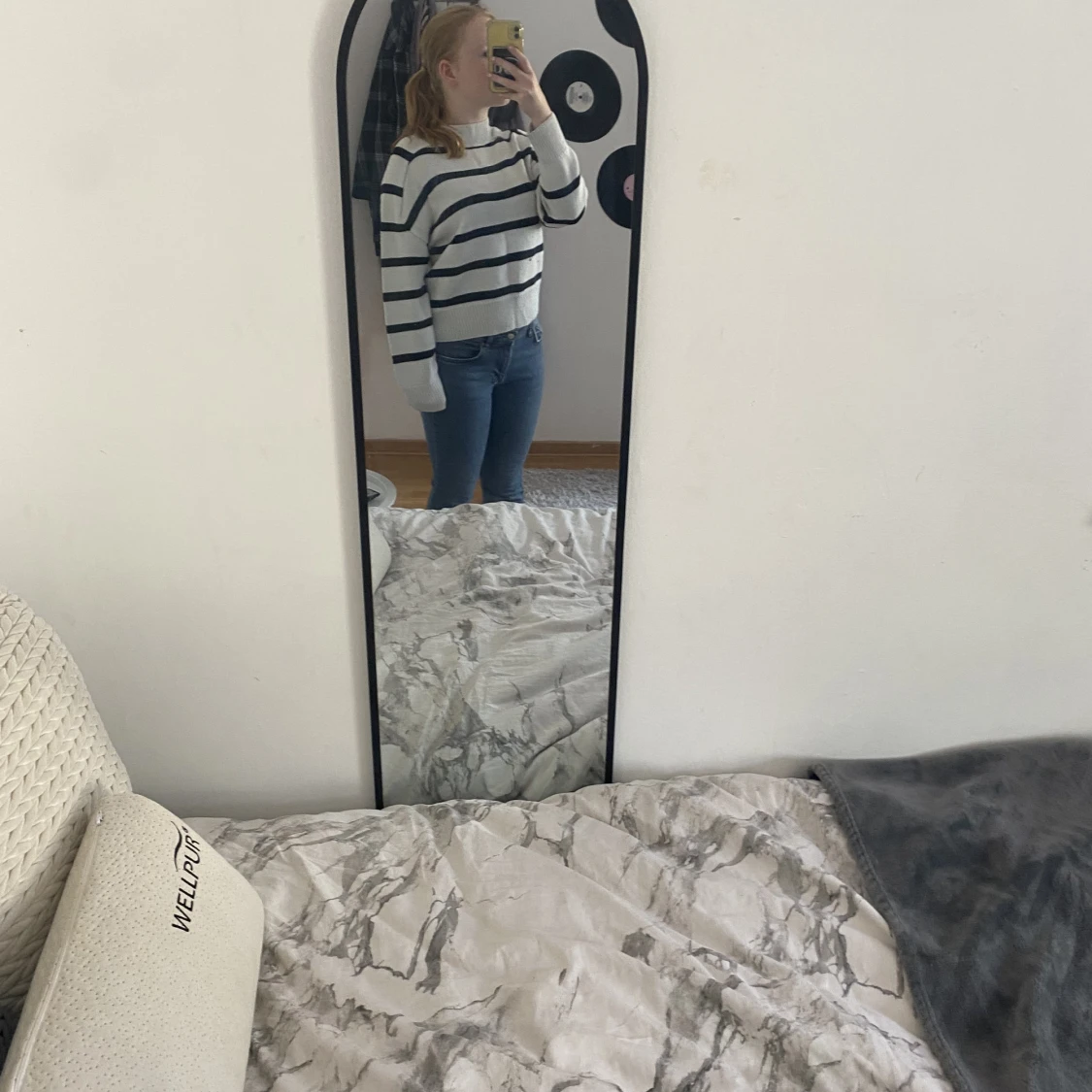 Randig crewneck stickad tröja - 91