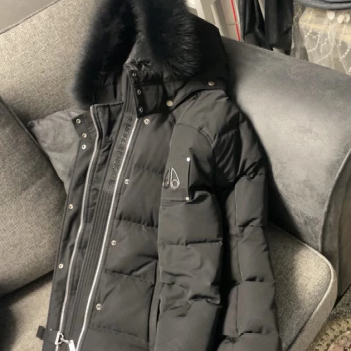 moose knuckle jacka svart